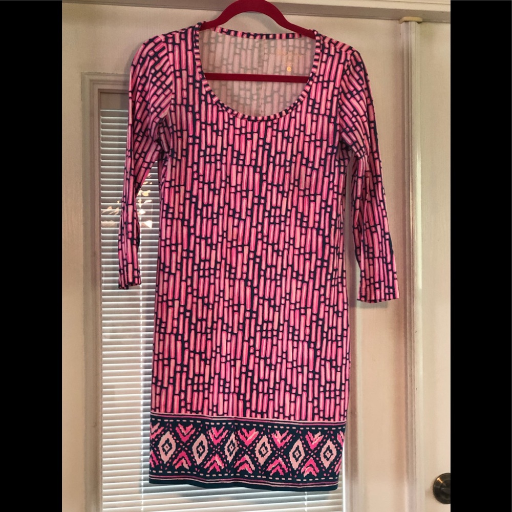 Lilly Pullitzer stretch cotton shift dress bamboo